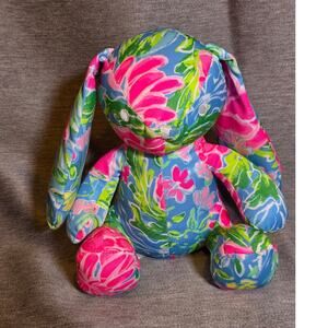 Lilly Pulitzer Gift w/Purchase Zanzibar Pink Blue Stuffed Plush Bunny Rabbit